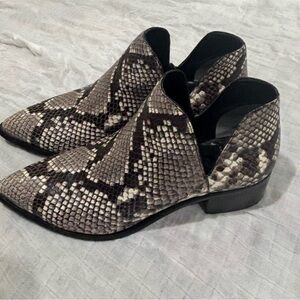 Marc Fisher Snakeskin Pattern Ankle Boots